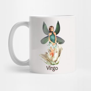 Virgo woman girl fairy faerie elf standing in lily Mug